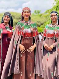 Traditional Arsi Oromo people in cultural clothing